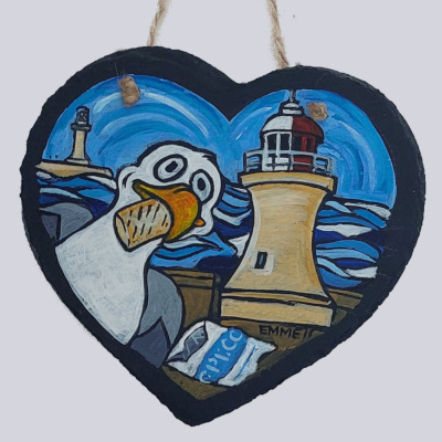 Lighthouse Seagull Groyne Heart